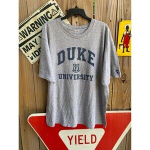 Vintage 90s Grey and blue Duke University Blue Devils vintage cotton tee XL